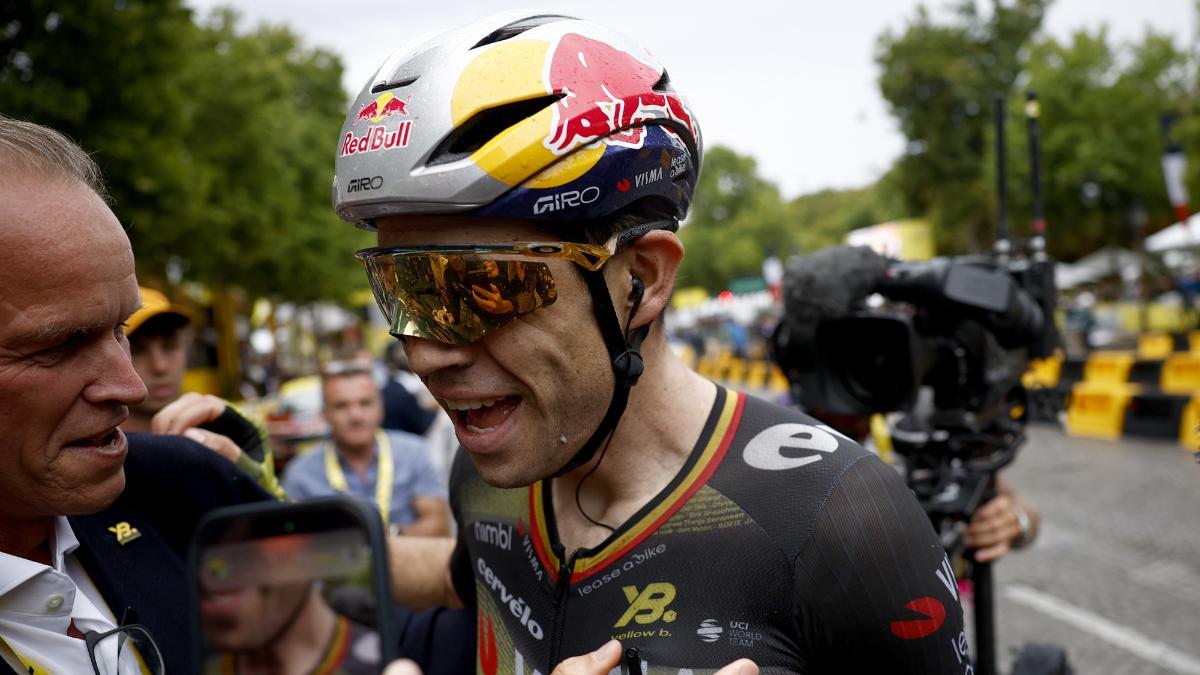 Wout Van Aert, tras su victoria en la última etapa del Tour de Francia