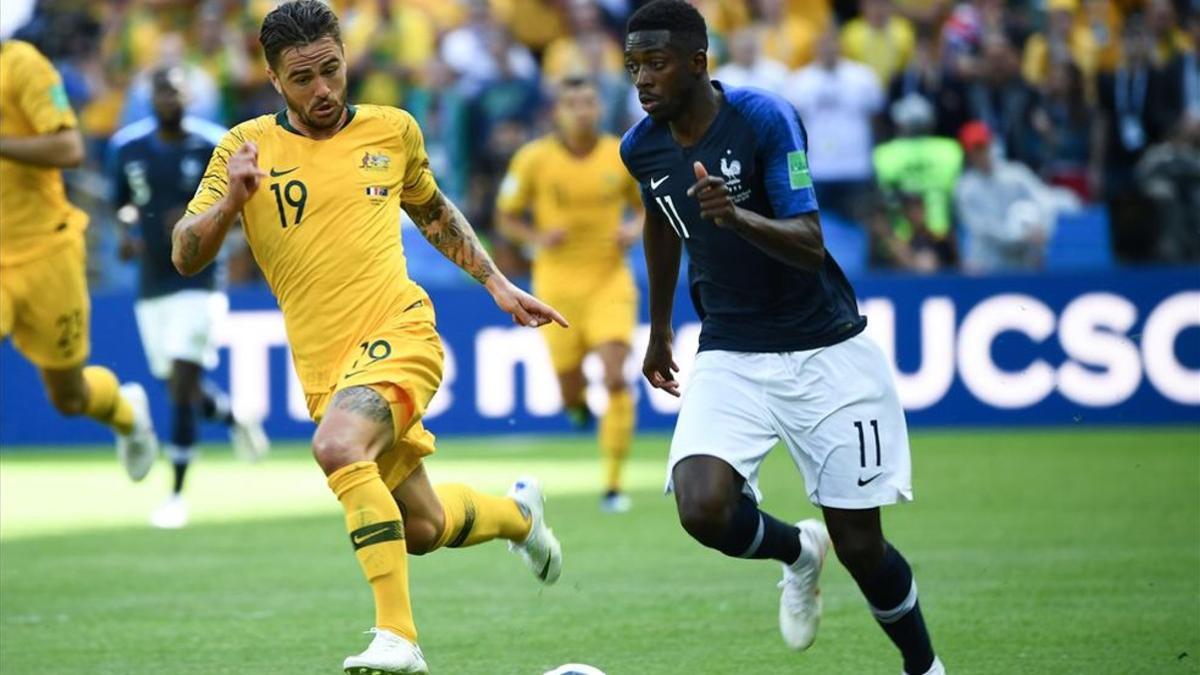 Dembélé jugó sus primeros minutos en un Mundial
