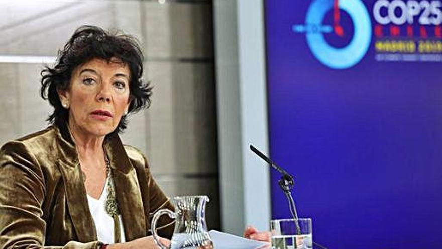 La ministra portaveu del govern espanyol, Isabel Celaá