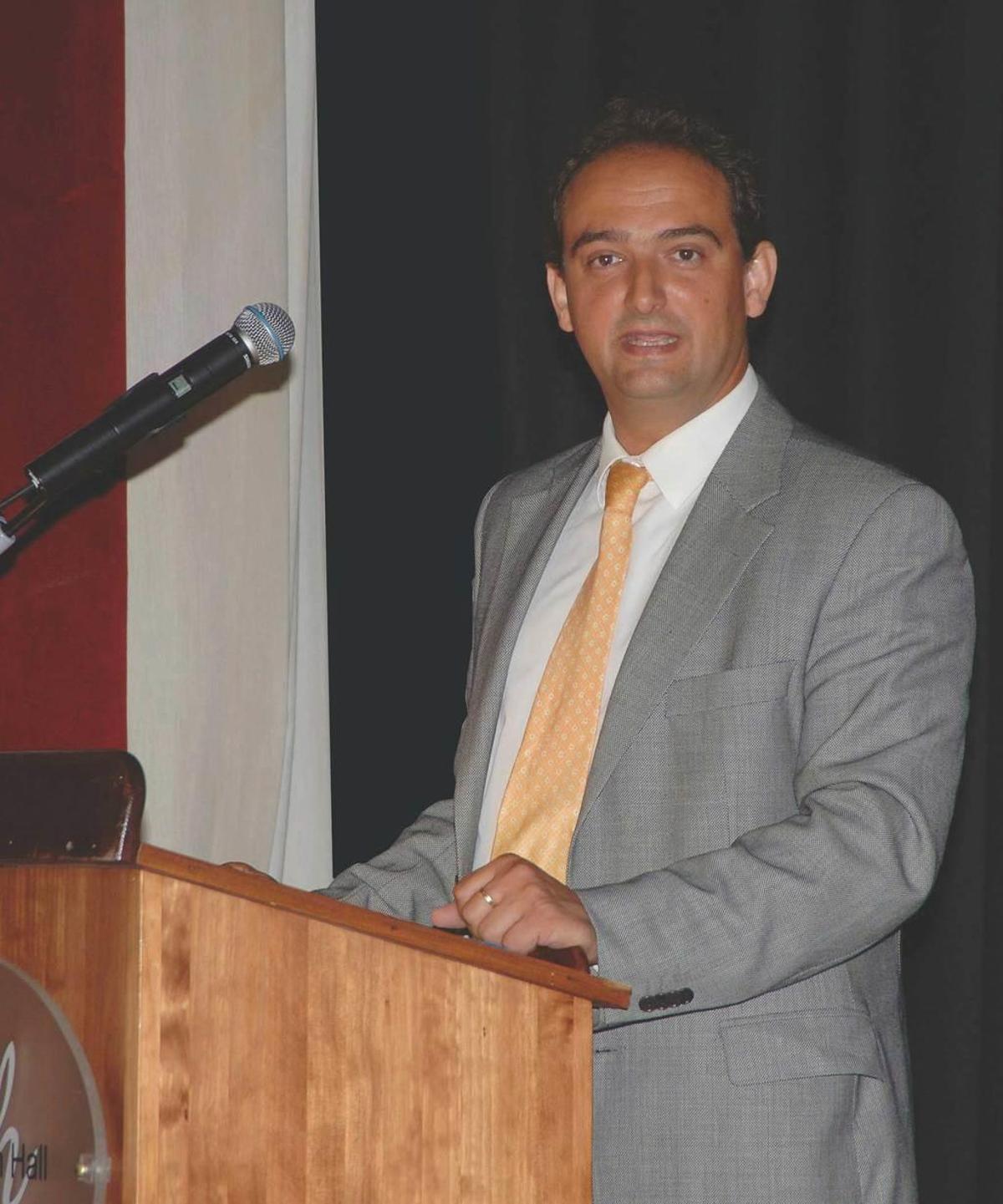 Darío Bernal, durante su intervención.