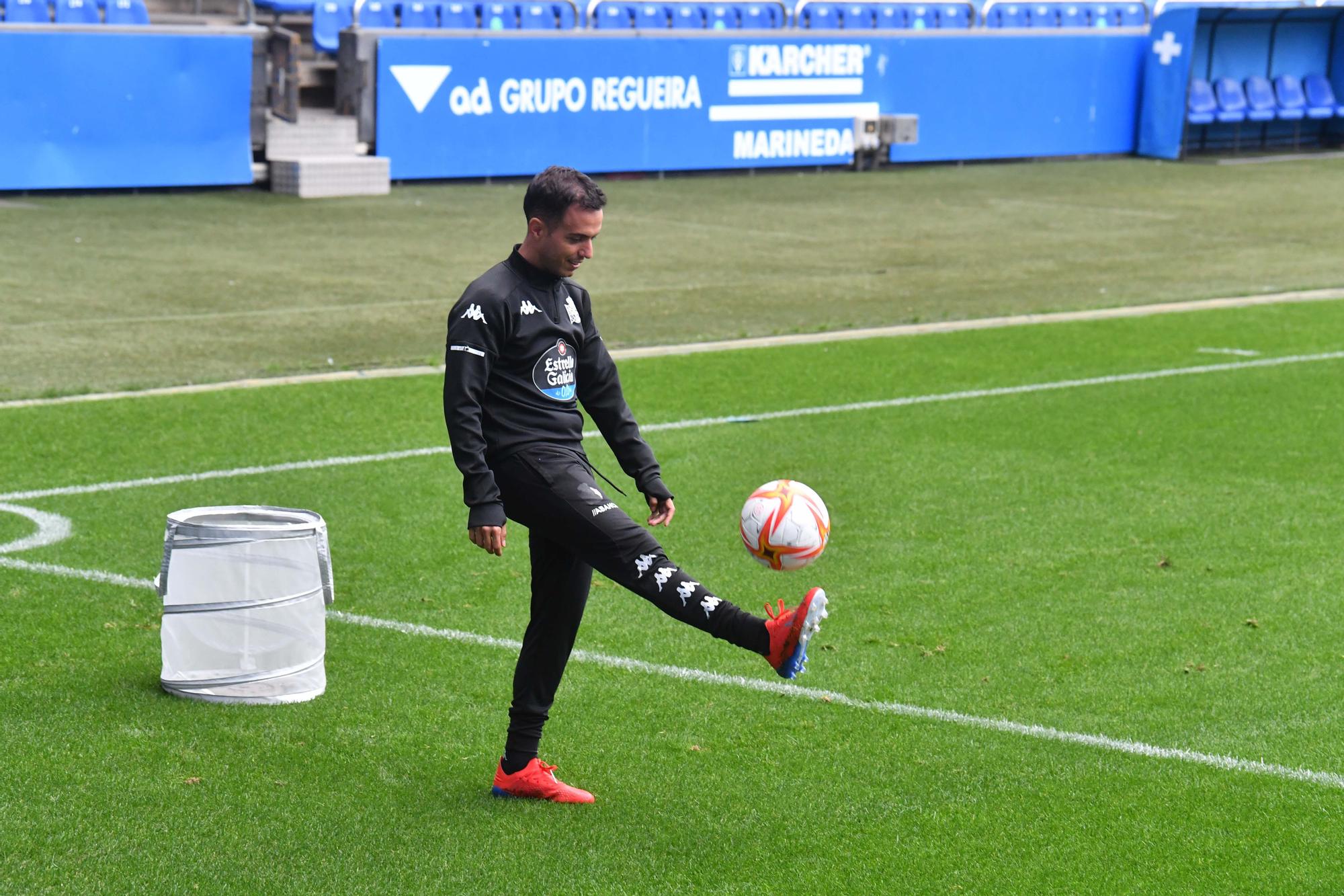 Entrenamiento en Riazor a puerta cerrada