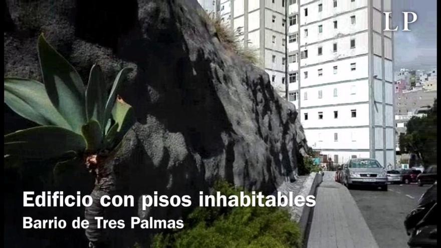 Coronavirus en Canarias | Desperfectos en el edificio de Tres Palmas donde dos familias han tenido qeu abandonar sus viviendas por inhabitables