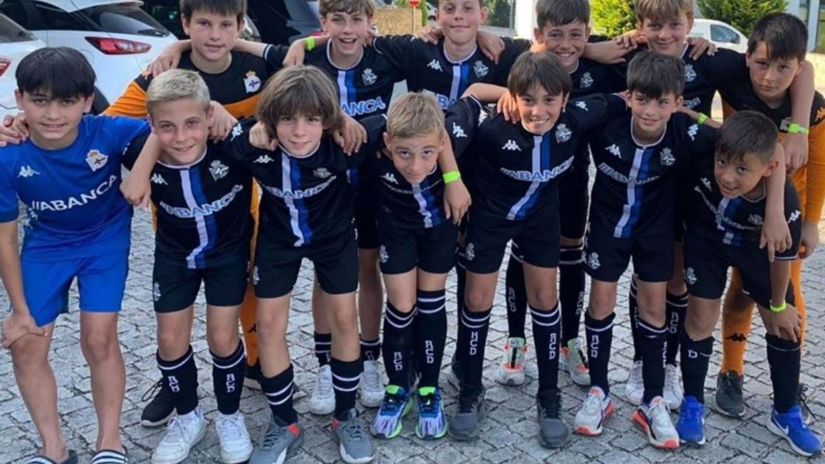 El Fabril alevín que participó en la Miranda Cup portuguesa. |  // RCD