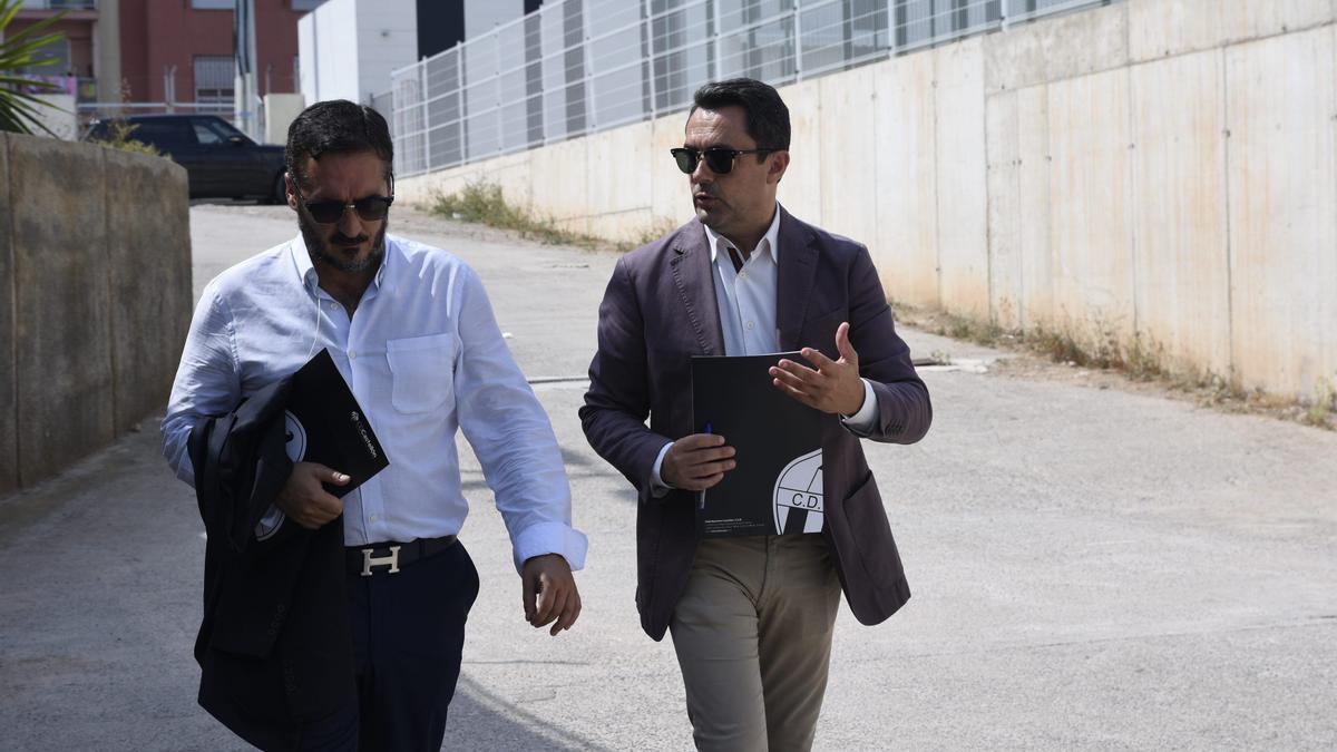 Jordi Bruixola y Vicente Montesinos llegando a la sala de prensa de Castalia.