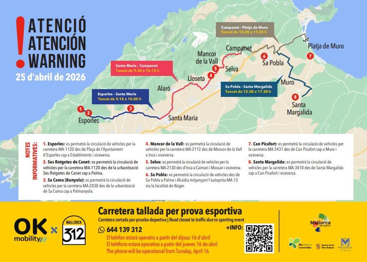 Cortes de la Mallorca 312 en en la zona centro de Mallorca