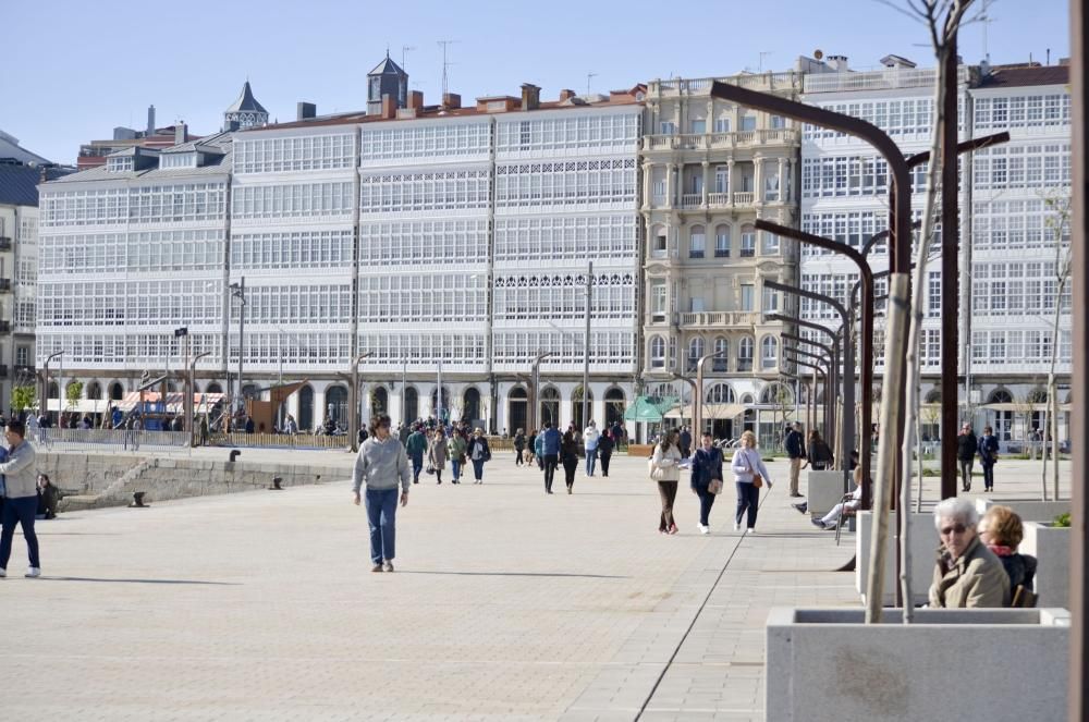 Aire cálido y cielo despejado en A Coruña