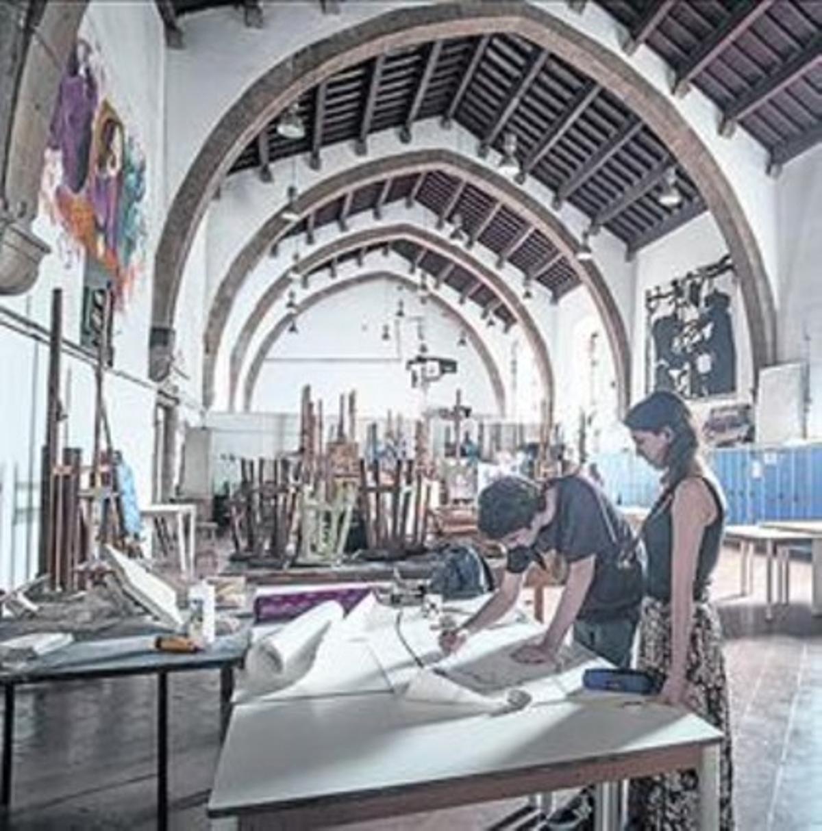 Una aula actual de l’Escola Massana.