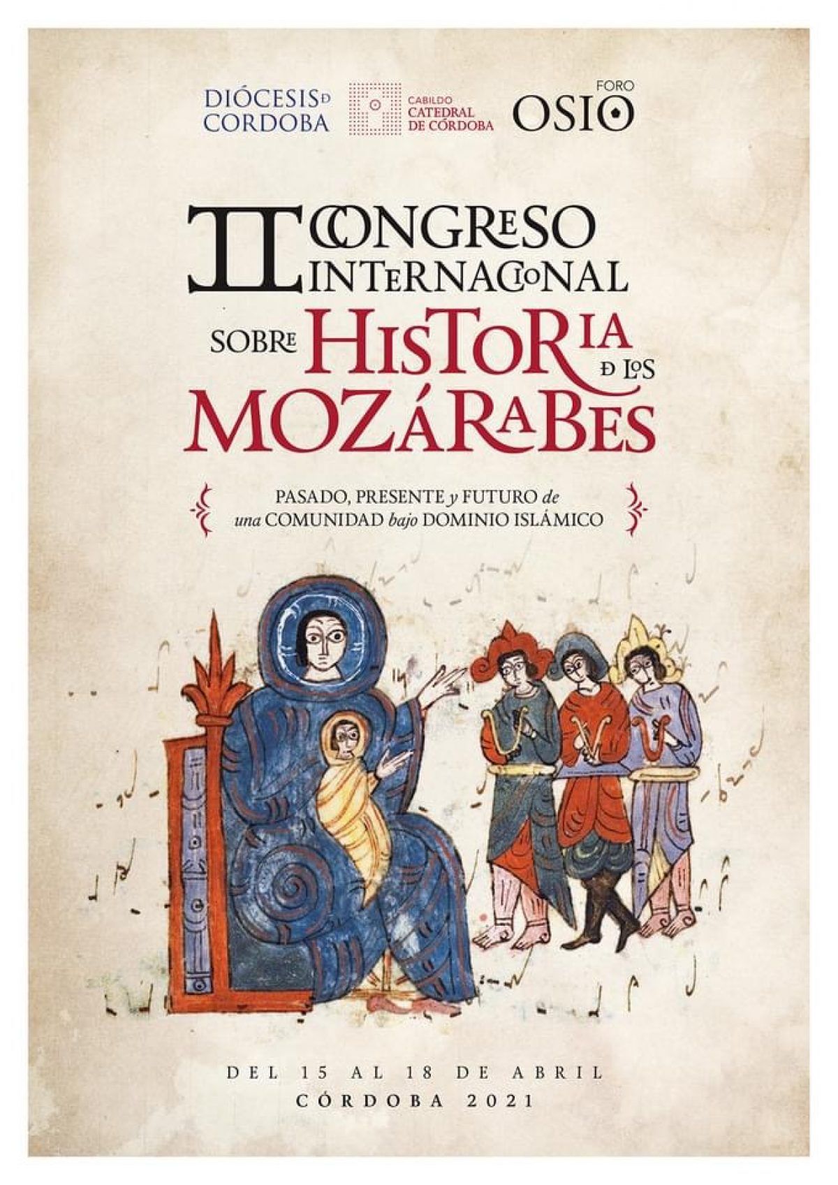 Cartel del 2º Congreso Internacional sobre Historia de los Mozárabes.