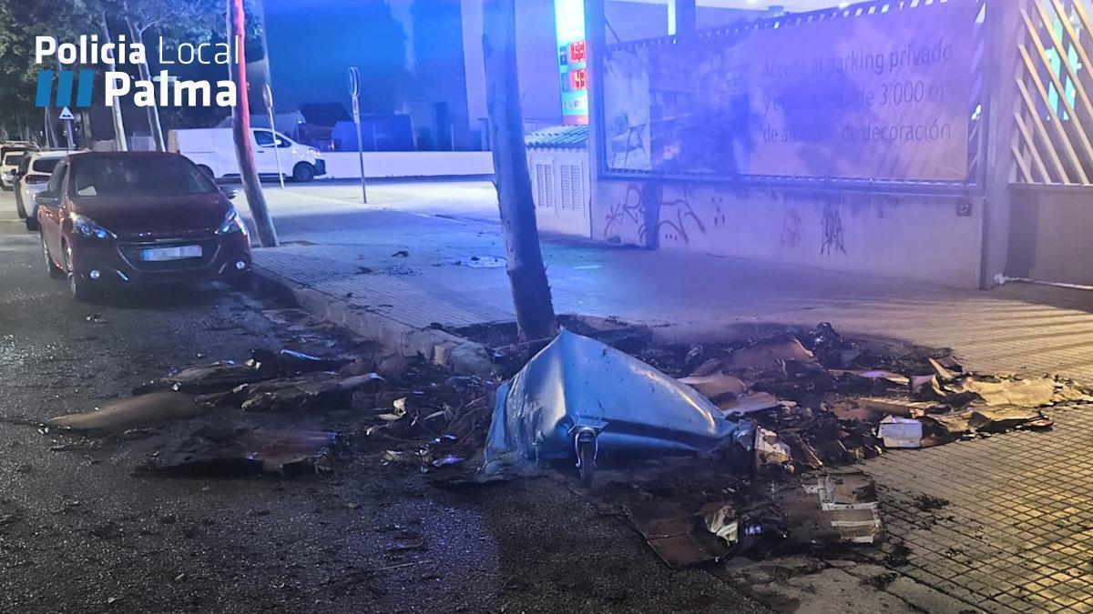 INCENDIO CONTENEDORES MALLORCA | Detienen a un incendiario en Palma que por prender fuego a contenedores y quebrantar el alajeamiento de la casa de su madre
