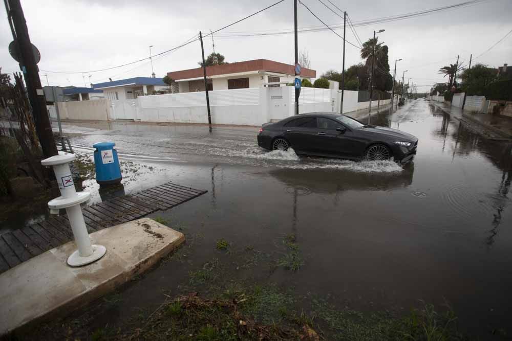 Efectos de la lluvia en Sagunt.