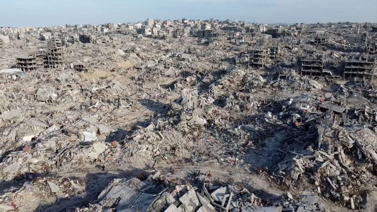 Imágenes de destruccion de Gaza a vista de dron