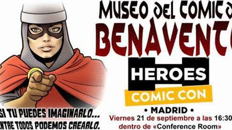 Cartel de la participación en la feria del Comic en Madrid.