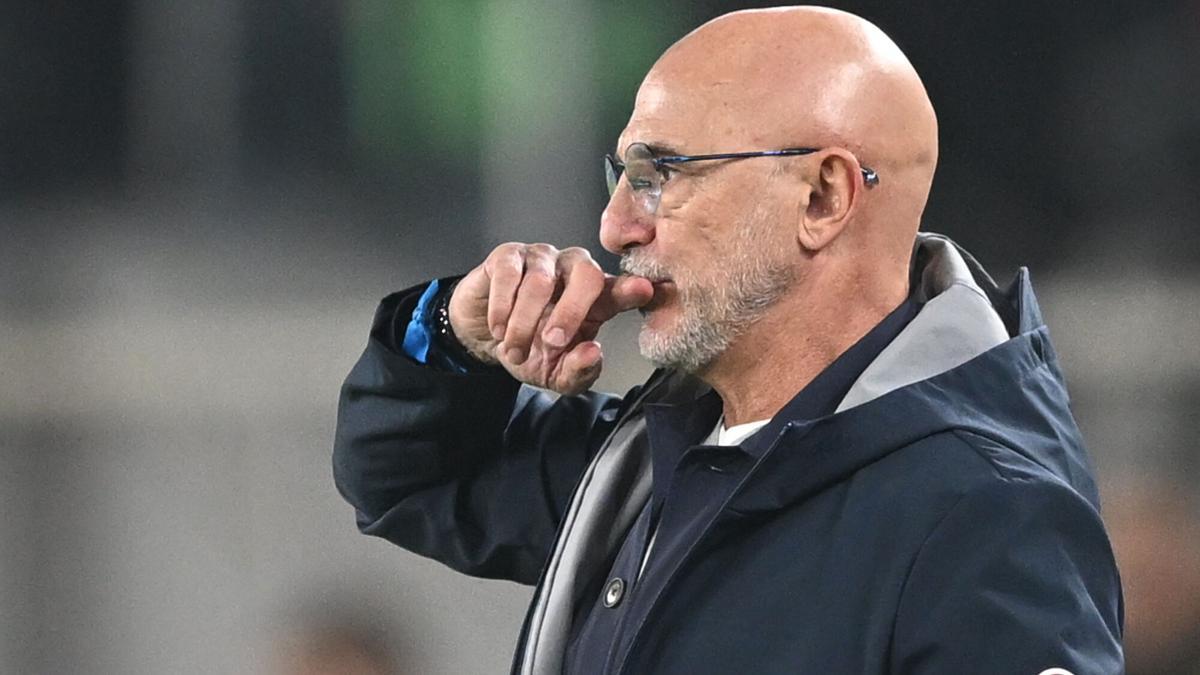 Luis de la Fuente, en un partido de la selección española