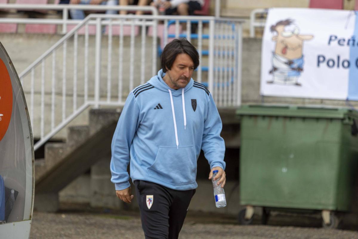 Secho Martínez, en un partido del Compostela de esta temporada.