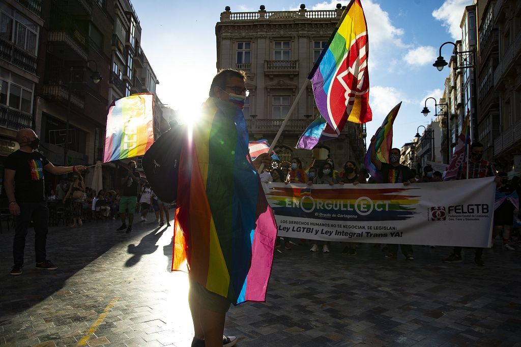 Marcha del colectivo LGTBI+ en Cartagena.