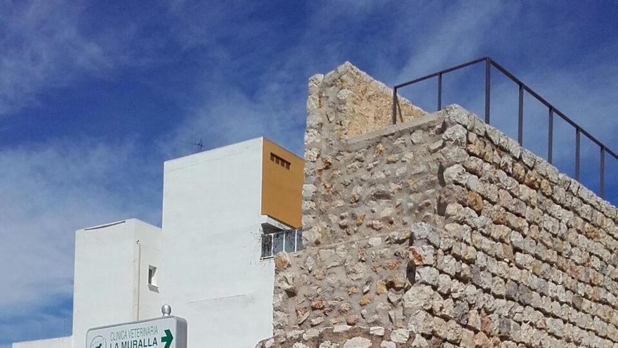 Tramo de la muralla donde ha aparecido la grieta