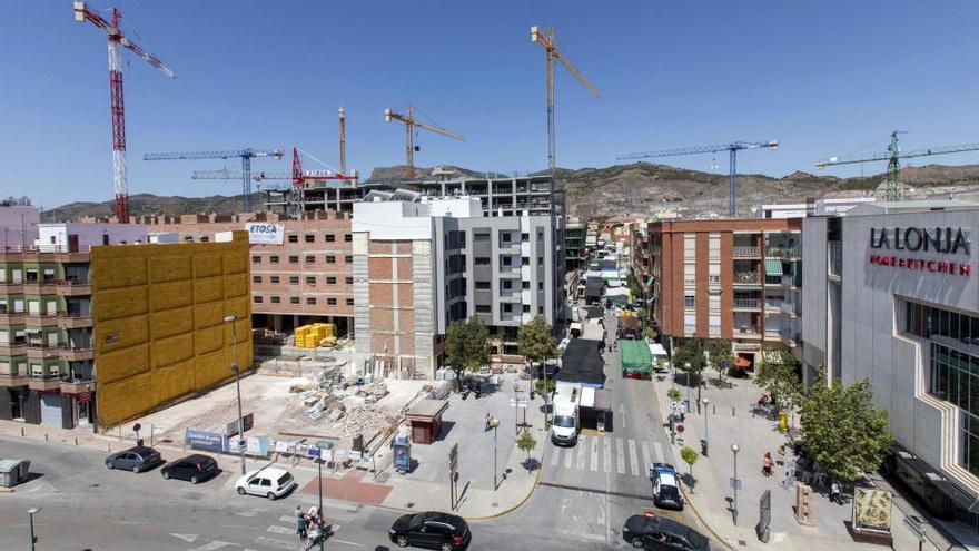 Edificios en construcción el Lorca en una imagen de 2014