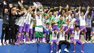 El Real Madrid celebra su victoria en la Champions de 2017 contra la Juventus.
