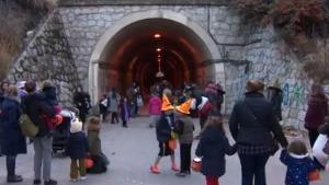 Exterior del túnel que une Fuencarral y Las Tablas, en Madrid.