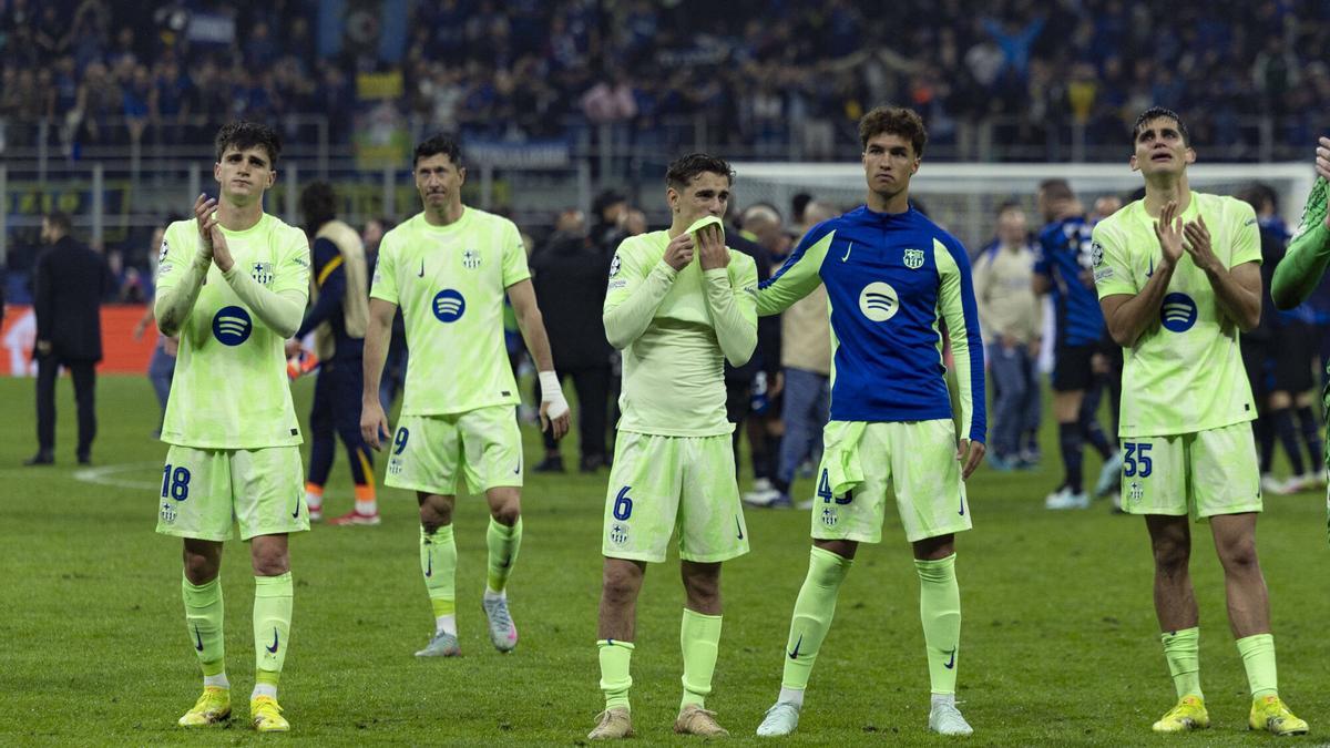 La plantilla del Barça acabó desolada tras la eliminación frente al Inter
