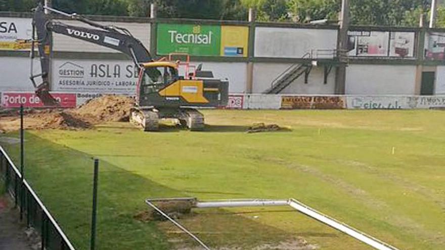 Comenzaron las obras en el campo de O Vao. 