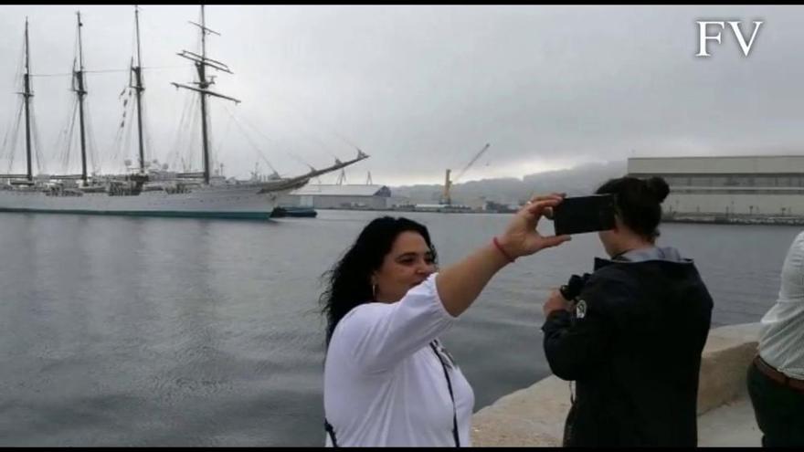 Llegada del "Elcano" a Marín