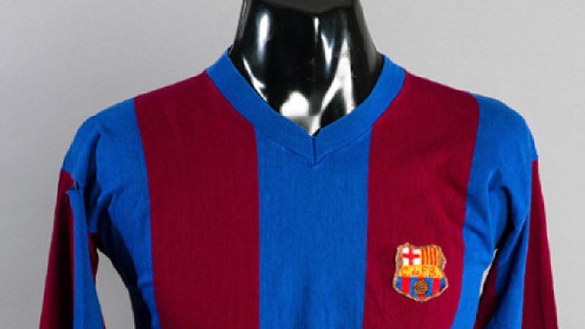 Esta es la camiseta que Evaristo de Macedo lució en la final de la Copa de Europa de 1961 en Berna. Precio de salida, 2.800 euros