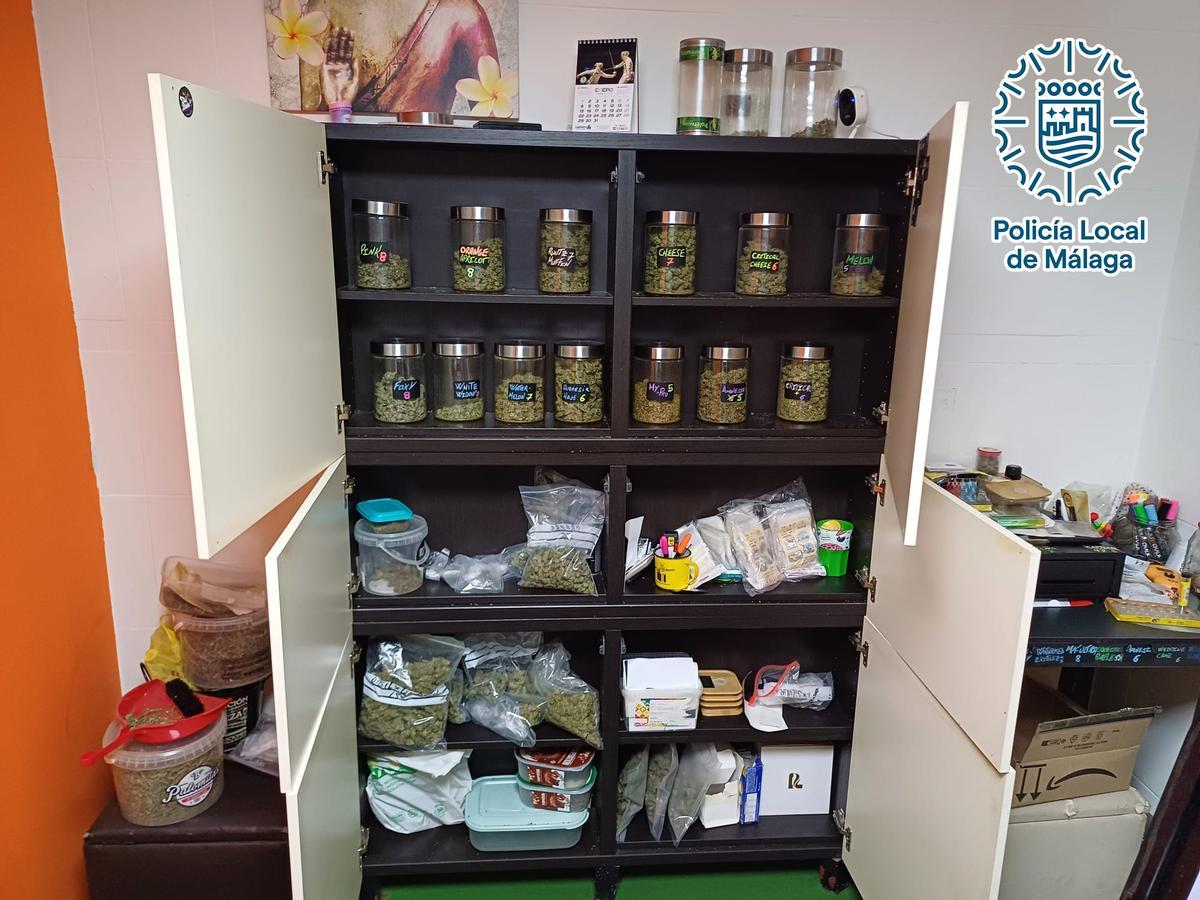Marihuana intervenida en uno de los clubes procannabis