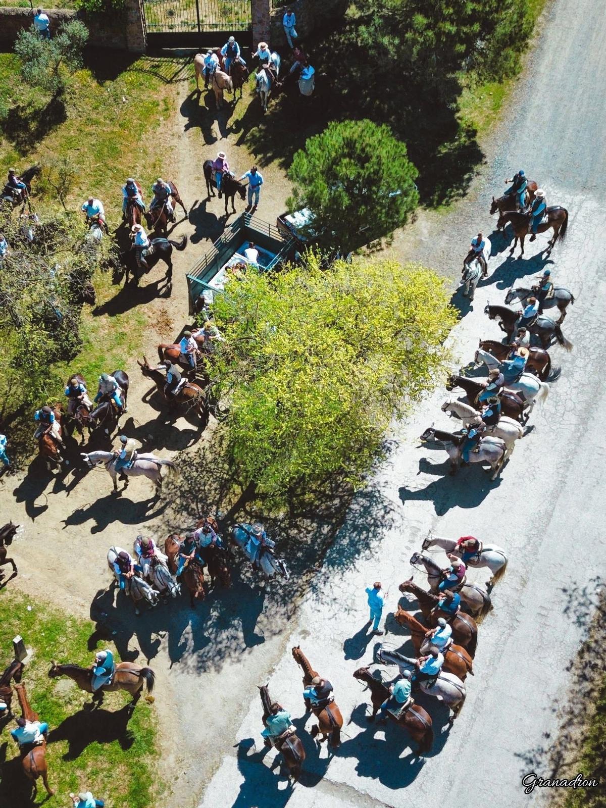 Imagen aérea de una de las paradas del camino