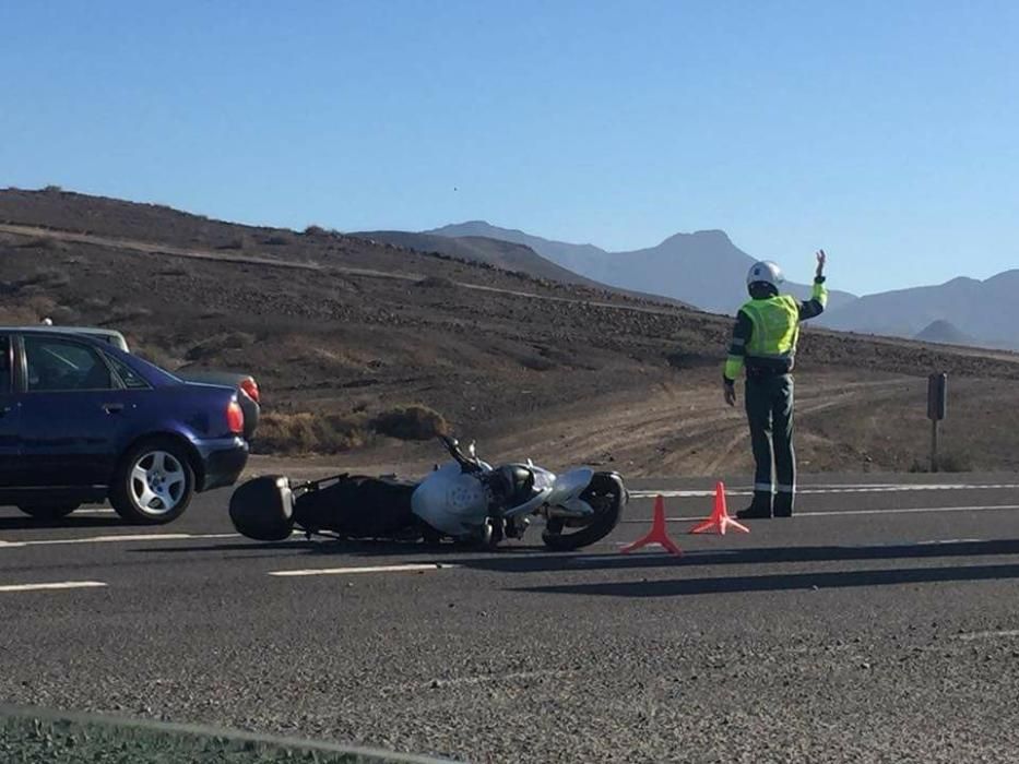 Muere decapitado un motorista en Fuerteventura