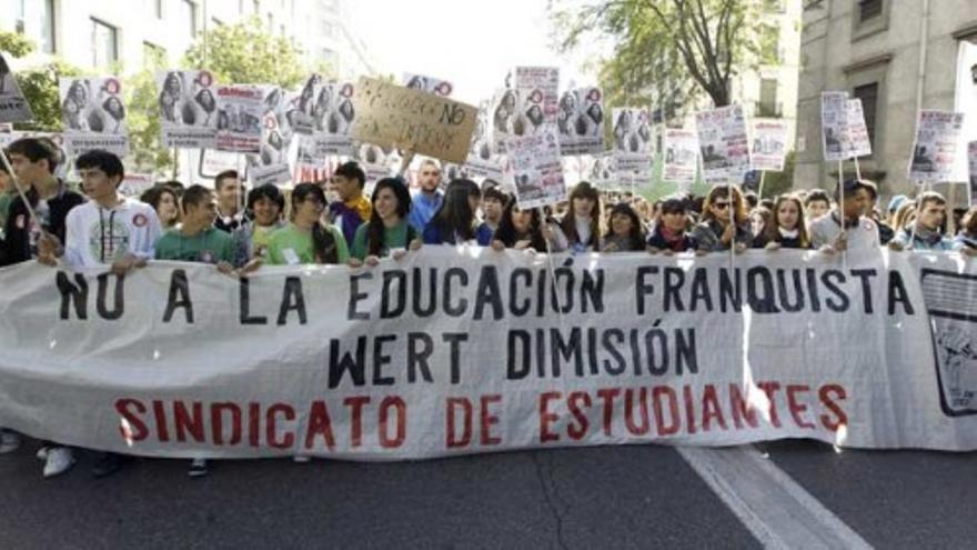 Manifestación en Madrid contra la reforma y los recortes en Educación