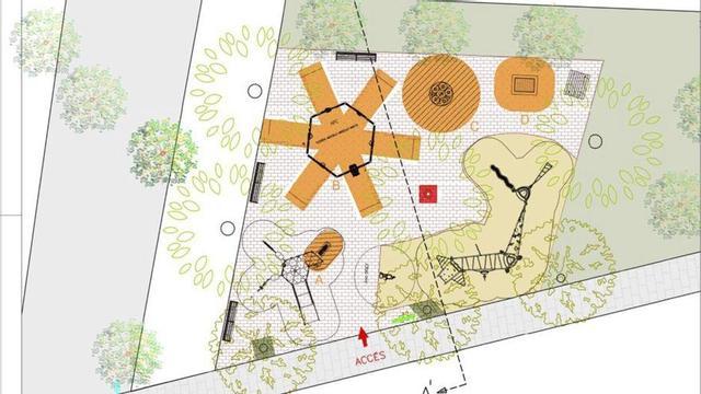 Plano del proyecto de renovación del parque de La Femu.