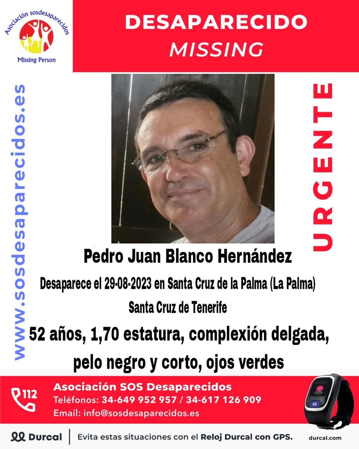 Imagen del desaparecido