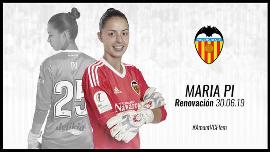 María Pi renueva una temporada con el Valencia femenino