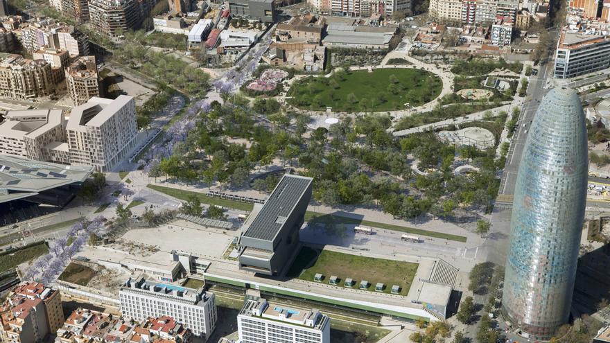 El gran pla de reforma de la plaça de les Glòries de Barcelona: un jardí d&#039;immersió, un umbracle i una gran àrea de jocs