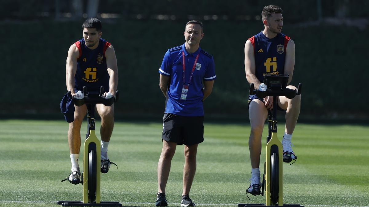 Entrenamiento de la selección española