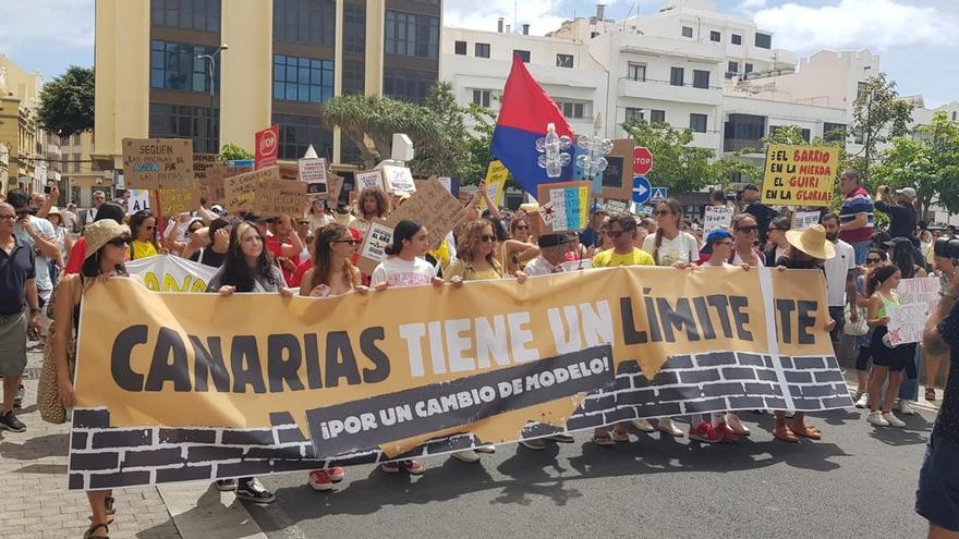 Manifestación 20A 'Canarias tiene un límite', en Lanzarote