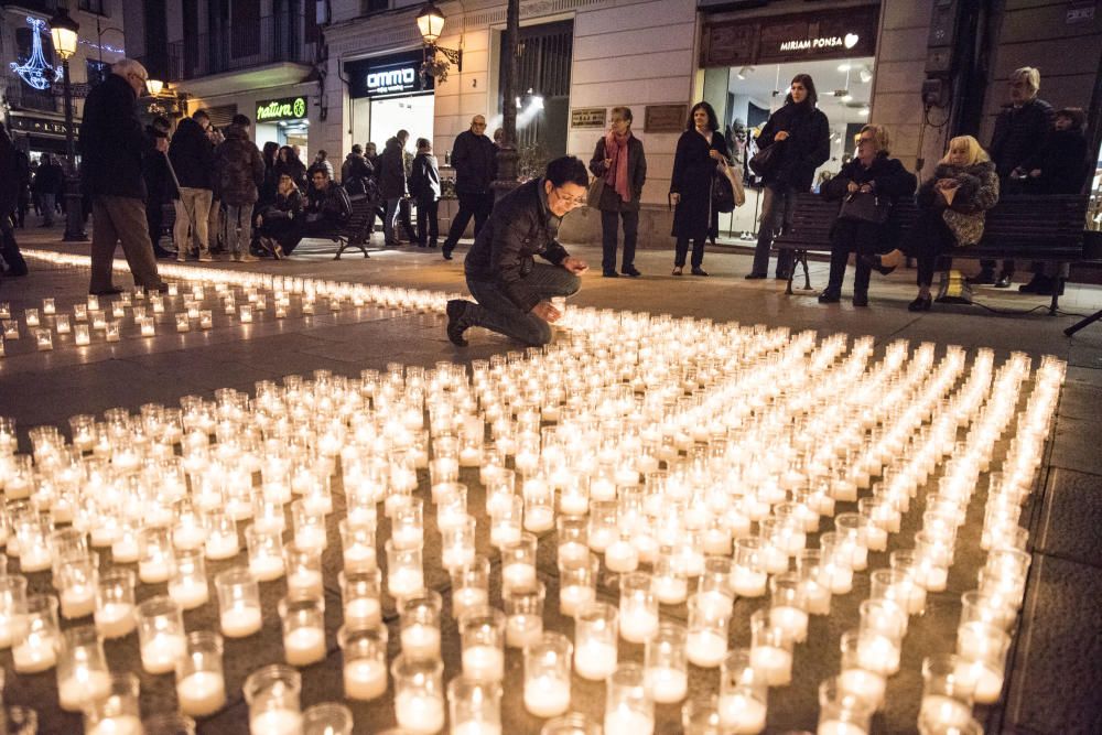 Unes 400 persones es manifesten a Manresa contra la violència masclista