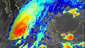 Ciclón Lidia a su paso por México