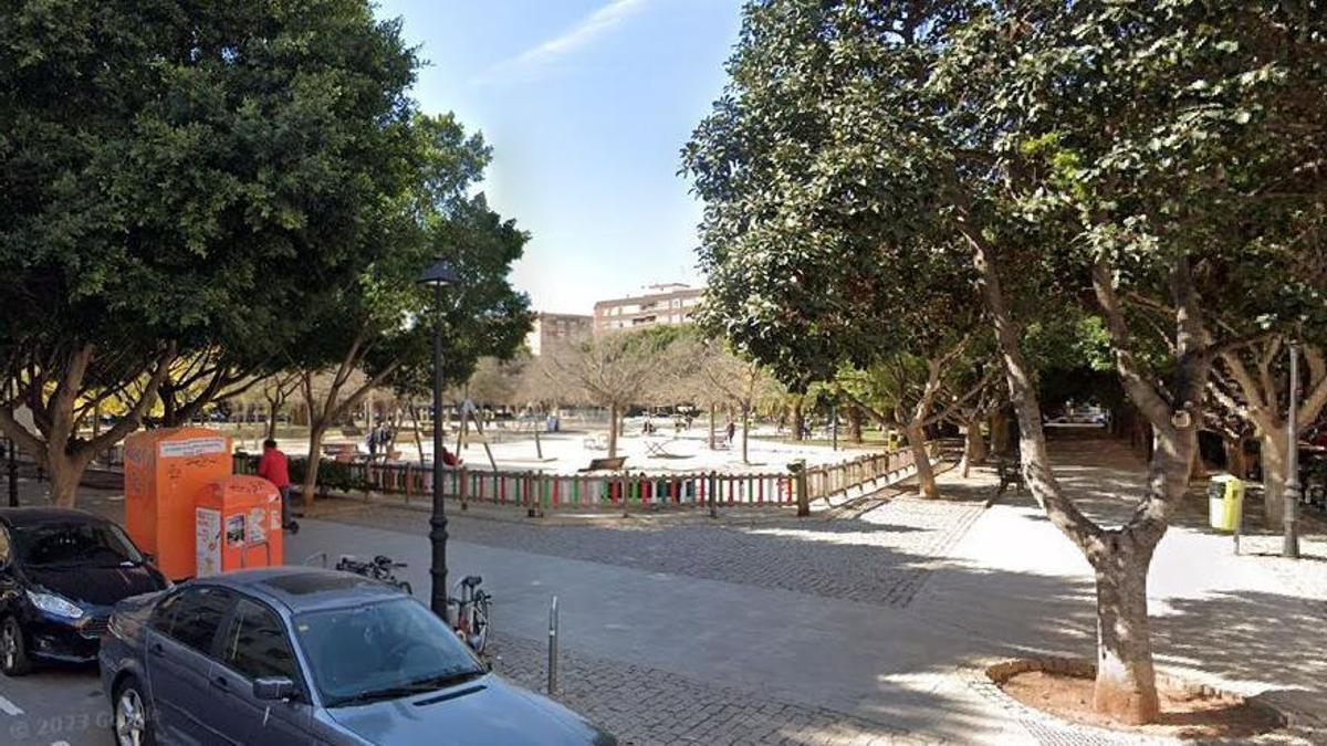 Parque de València en el que se produjo el encuentro sexual.