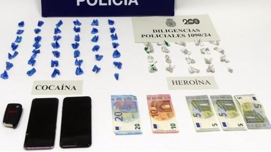 Material incautado por la Policía Nacional