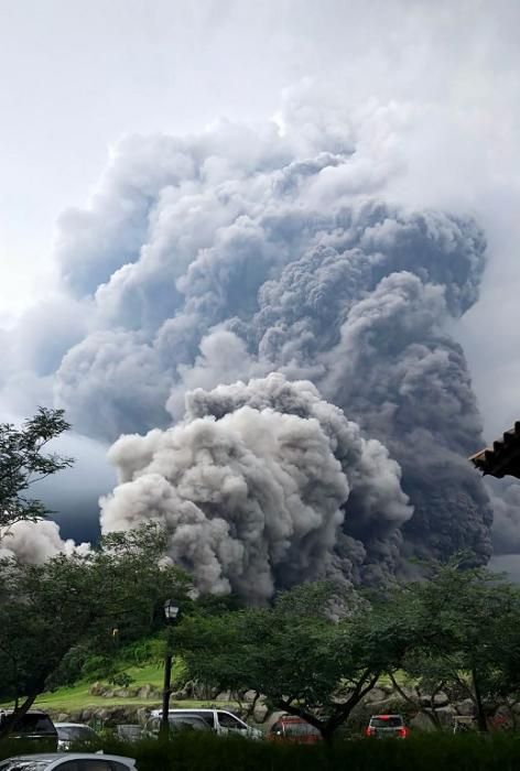 Erupción del volcán de Fuego de Guatemala