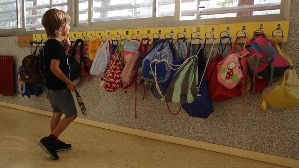 Vuelta al cole en una escuela de Barcelona