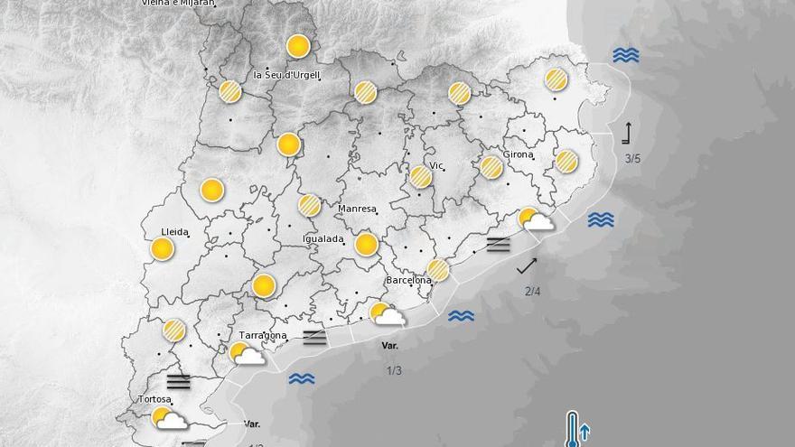 Divendres amb termòmetres a l&#039;alça: la regió central arriba als 25ºC