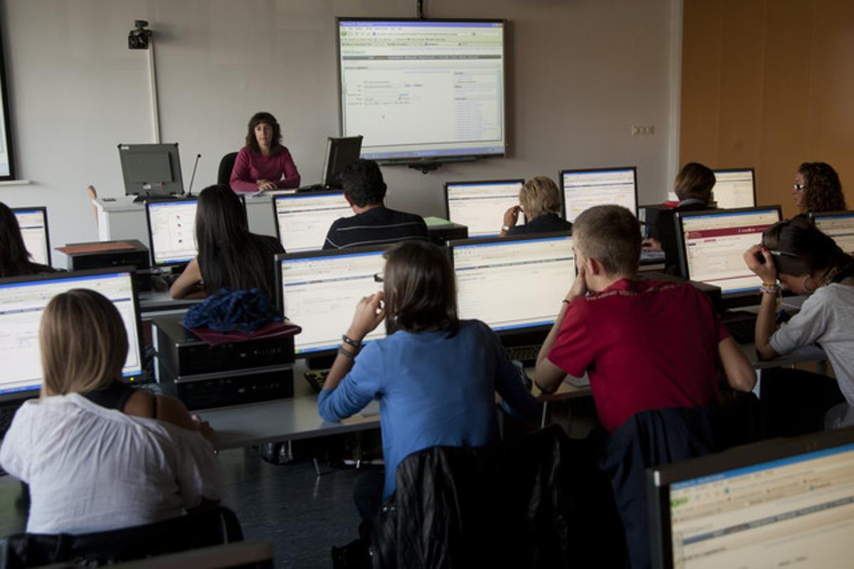 Aula de formación de la Universidad Rovira i Virgili de Tarragona.