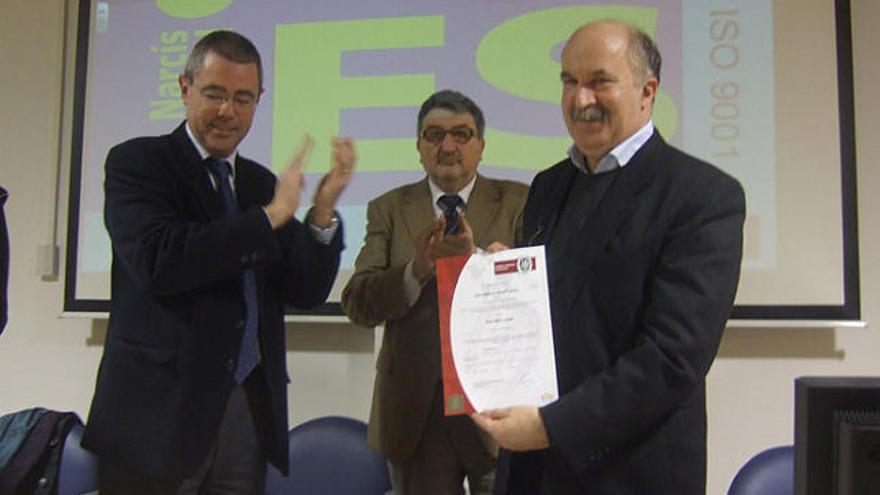 Figueres L&#039;IES Monturiol rep el certificat ISO