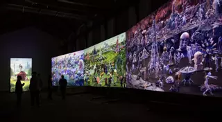 El pozo Santa Bárbara crece como centro de arte con casi 3.000 visitas en un mes