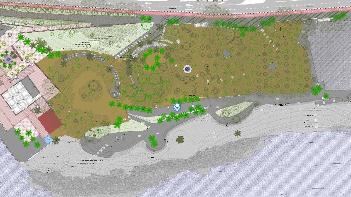 Imagen del proyecto básico del parque marítimo-terrestre de los Baños del Carmen.