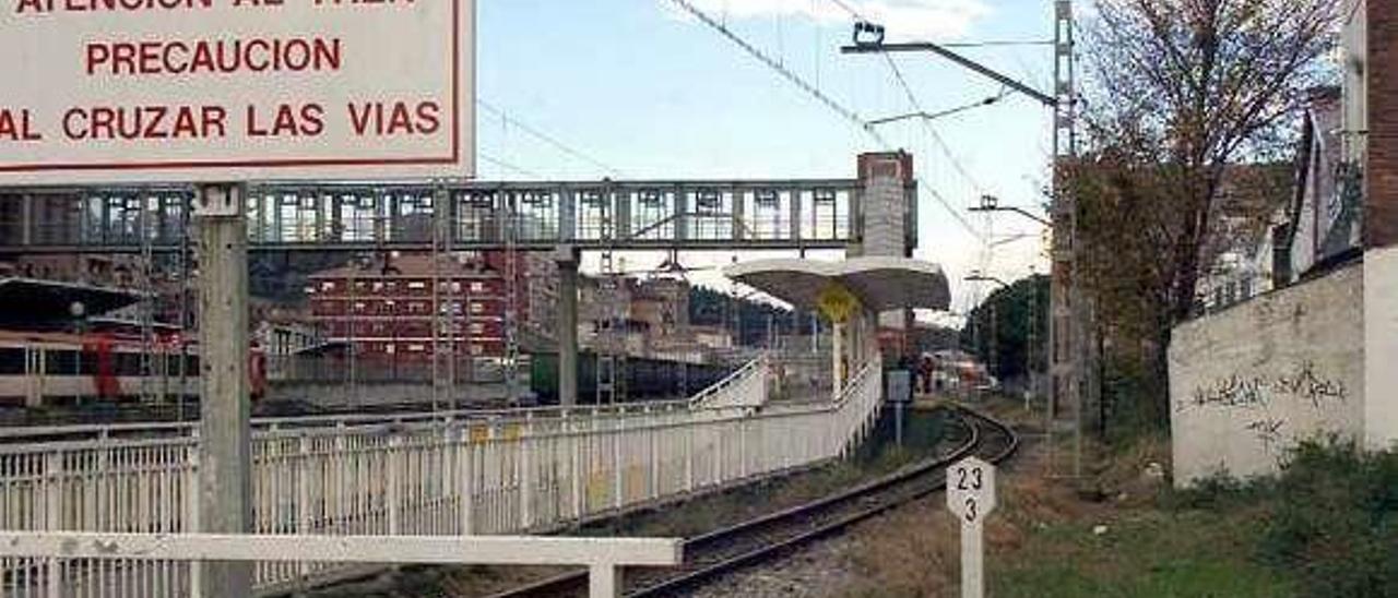 Lugar en el que tuvieron lugar los hechos, en las proximidades de la estación de Feve de Avilés.