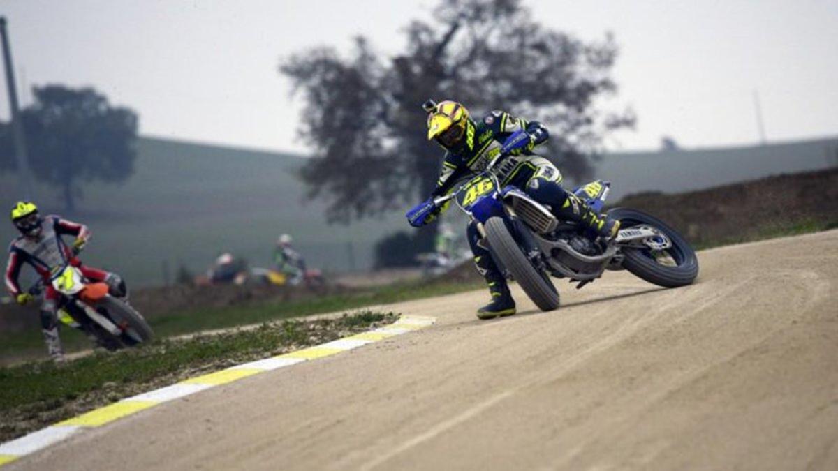 Rossi, entrenando en su rancho de Tavullia